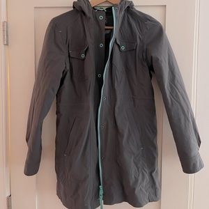 LL Bean Girls Long Fleece Lined Jacket